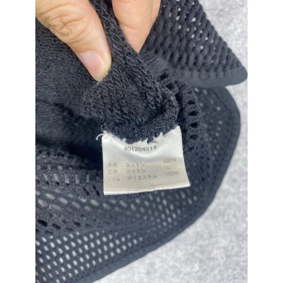 T by Alexander Wang Shirt Womens X-Small Black Mesh Hem Raglan Crewneck Terry - Picture 6 of 13